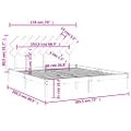 vidaXL Posteľný rám 180x200 cm Super King masívne drevo
