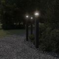 vidaXL Vonkajšia stojaca lampa čierna 110 cm hliník