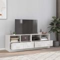 vidaXL TV skrinky 2 ks biele 67x39x44 cm oceľ