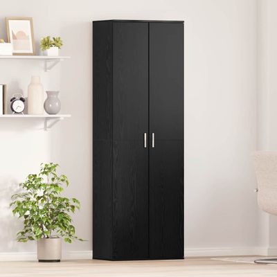 vidaXL Highboard Čierny dub 60 x 35 x 180 cm Kompozitné drevo