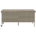 vidaXL Záhradný úložný box s kolieskami, svetlosivý 160x55x75 cm, polyratan