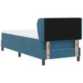 vidaXL Posteľ s pružinovým rámom Tmavo modrá 80 x 200 cm Zamat
