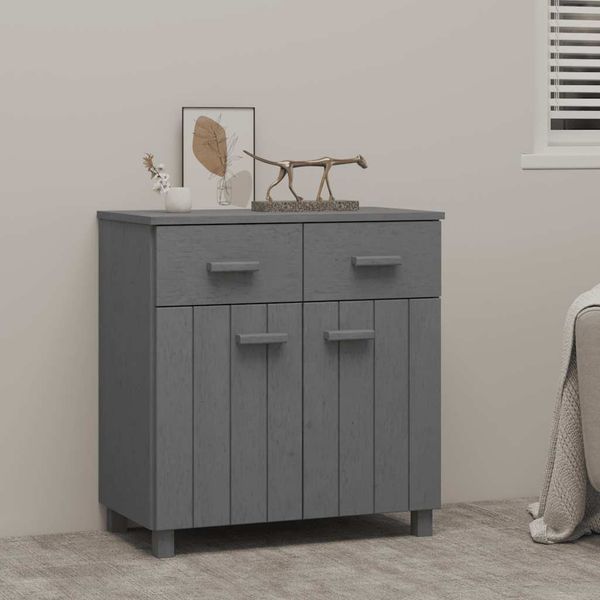vidaXL Komoda HAMAR, tmavosivá 79x40x80 cm, borovicový masív