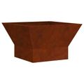 vidaXL Ohnivá misa Hrdzavý 60 x 60 x 35 cm Poveternostne odolná oceľ