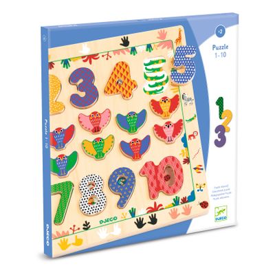 Edukačné puzzle s číslami a zvieratkami