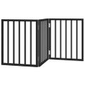 vidaXL Brána pre psa skladacia 3 panely čierna 150 cm topoľové drevo