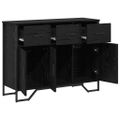 vidaXL Servírovacia skriňa Čierny dub 97 x 32,5 x 74,5 cm