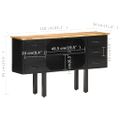 vidaXL Komoda 110x30x65 cm surový mangovníkový masív a oceľ