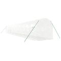 vidaXL Fóliovník s oceľovým rámom biely 28 m² 14x2x2 m