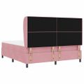vidaXL Posteľ s pružinovým rámom Ružová 200 x 180 cm Zamat