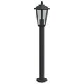 vidaXL Vonkajšia stojaca lampa čierna 80 cm nehrdzavejúca oceľ