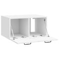 vidaXL Nástenná TV skrinka Biela s vysokým leskom 59,5 x 41 x 30 cm