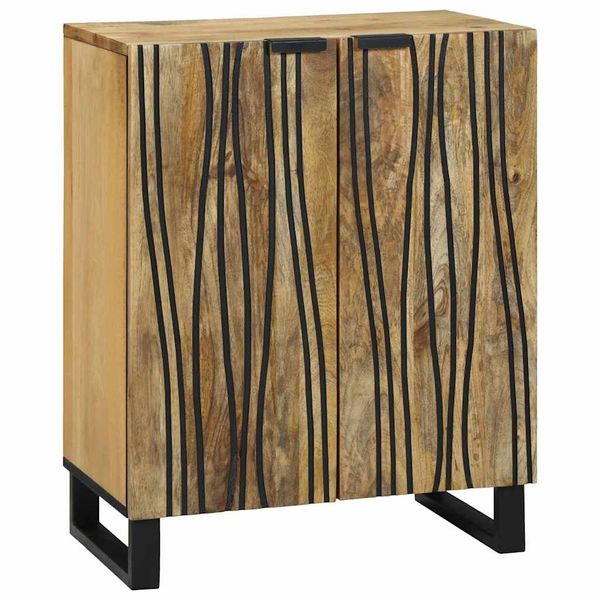vidaXL Servírovacia skriňa Prírodná 60 x 33,5 x 75 cm