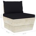 vidaXL 4-miestna záhradná pohovka z paliet+podložky, smrekové drevo