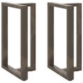 vidaXL Nohy barového stola v tvare T, 2 ks, čierne, 60x35x(90-91) cm, oceľové