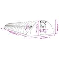 vidaXL Fóliovník s oceľovým rámom biely 80 m² 20x4x2 m