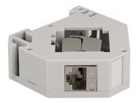 Modulární adaptér - montáž na kolejnici DIN - CAT 6a - STP - šedá - 1 port