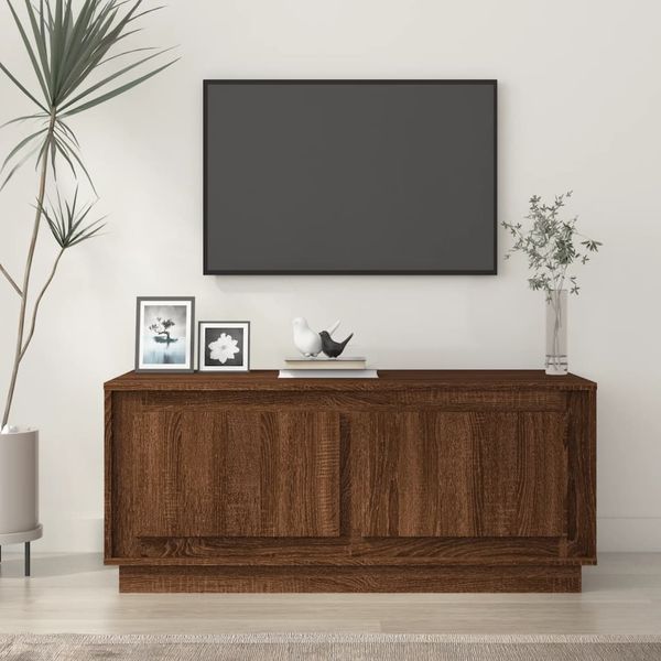vidaXL Konferenčný stolík hnedý dub 102x50x44 cm spracované drevo