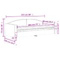 vidaXL Denná posteľ s matracom krémová 90x200 cm látka