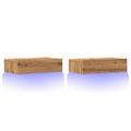 vidaXL TV skrinka s LED svetlami 2 ks dub artisan 60x35x15,5 cm