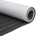 vidaXL Loďová podložka Pruhovaný Tmavo šedá a biela 240 x 90 cm EVA