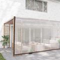 vidaXL Priehľadná plachta s okami 6x6 m Polyetylén