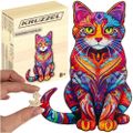 Drevené puzzle Kruzzel 22878 Mačka