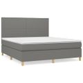 vidaXL Boxspring posteľ s matracom tmavosivá 160x200 cm látka