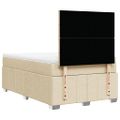 vidaXL Boxspring posteľ s matracom krémová 120x190 cm látka