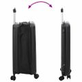 vidaXL Kufor so zámkom Čierna 43 x 27 x 66 cm ABS plast