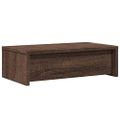 vidaXL Stojan na monitor a zásuvky hnedý dub 50x27x15 cm kompoz. drevo