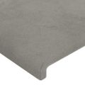 vidaXL Čelo postele bledosivé 100x5x78/88 cm zamat