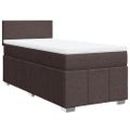 vidaXL Boxspring posteľ s matracom tmavohnedá 100x200 cm látka