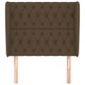 vidaXL Čelo postele so záhybmi tmavohnedé 103x23x118/128 cm látka