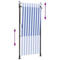 vidaXL Vonkajšia roleta modro-biela 120x270 cm látka a oceľ