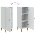 vidaXL Servírovacia skriňa Biela 33 x 34,5 x 90 cm Kompozitné drevo