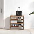 vidaXL Stojany na topánky 2 ks stohovateľné staré drevo 60x30x30,5 cm