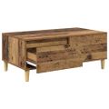 vidaXL Konferenčný stolík Staré drevo 90 x 50 x 35 cm Kompozitné drevo
