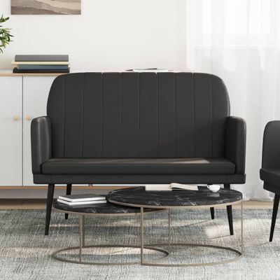 vidaXL Lavička čierna 107x80x81 cm umelá koža