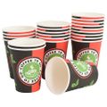 vidaXL papierové šálky na kávu 1000 ks 12oz 300ml červená a čierna