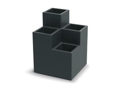 Kvetináč CUBLA STEPA QUATRO tmavosivý 58cm