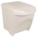 vidaXL Stohovateľné boxy na odpadky 3 ks biele 75 l polypropylén