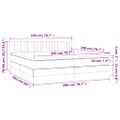 vidaXL Posteľný rám boxsping s matracom ružový200x200 cm zamat