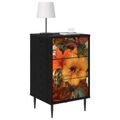 vidaXL Nočný stolík GENNEP 2 ks Čierny dub 36 x 33 x 61 cm