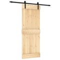 vidaXL Posuvné dvere Prírodná a čierna 80 x 210 cm