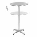 vidaXL Skladací záhradný stôl strieborný 60x(70-110) cm hliník
