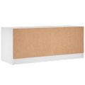 vidaXL TV skrinka so sklenenými dvierkami biela 102x37x42 cm