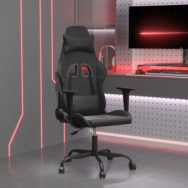 vidaXL Herná stolička čierna umelá koža