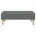 vidaXL lavička s vankúšom Tmavo šedá 113 x 57 x 39 cm látka