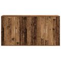 vidaXL Servírovacia skriňa 2 ks Staré drevo 79 x 38 x 80 cm